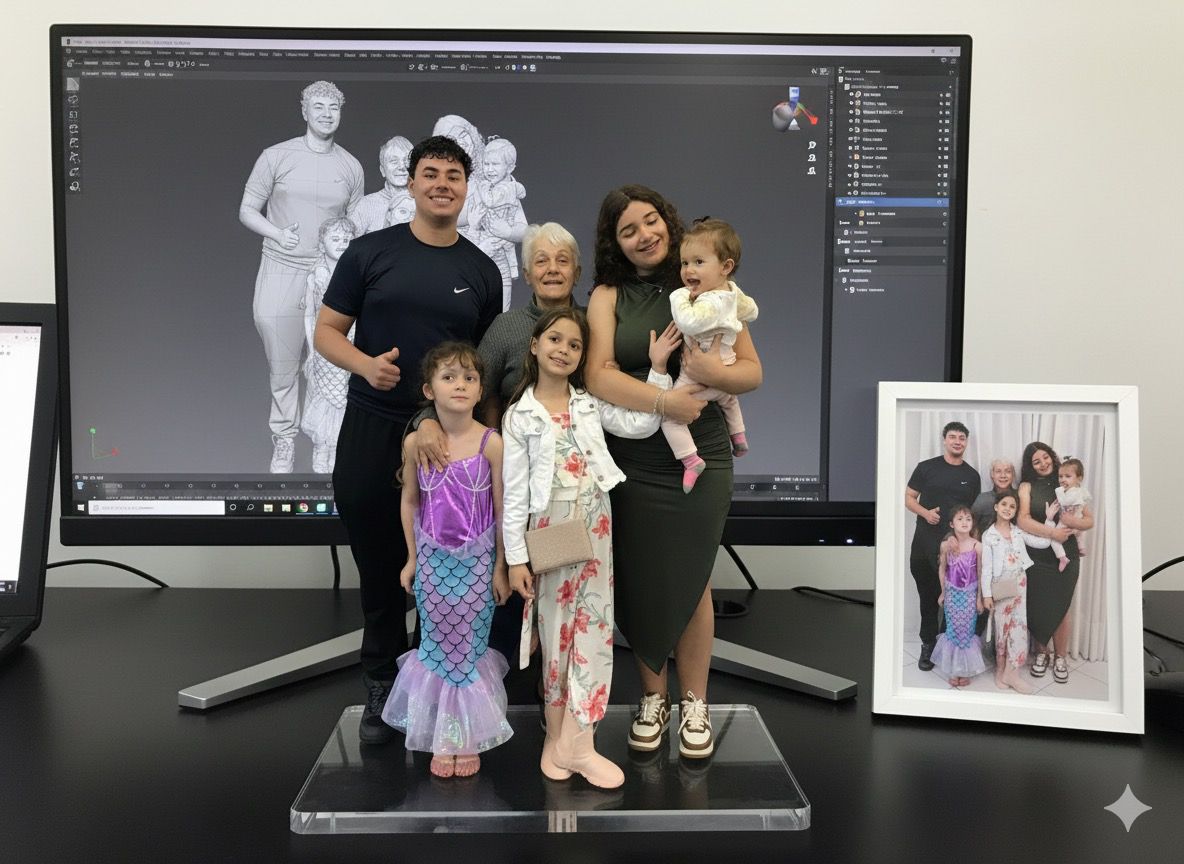 Miniatura 3D Realista - 5 ou mais pessoas